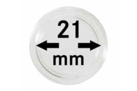 Hagelnieuw & Afgeprijsd! Lindner Muntcapsules 21 mm per 10 Stuks (Lindner 2250021P)