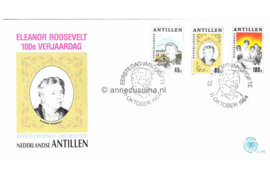 Nederlandse Antillen (Postdienst) NVPH E170 (E170POa) Onbeschreven 1e Dag-enveloppe 100e geboortedag Eleanor Roosevelt 1984