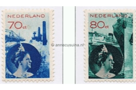 Nederland NVPH 236-237 Ongebruikt Wilhelmina Industrie Nijverheid Handel Verkeer 1931-1933