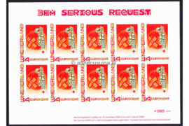 Nederland NVPH 2619-F-1 Postfris Overige velletjes (Persoonlijke Postzegels) Velletje Serious Request, zelfklevend 2008