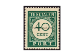 Curaçao NVPH P42 Postfris (40 cent) Cijfer en waarde in donkergroen. 1948-1949