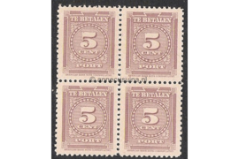 NVPH P34 Postfris (5 cent) (Blokje van vier) Cijfer 1945