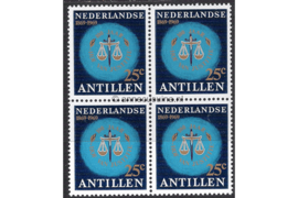 Nederlandse Antillen NVPH 409 Postfris (25 cent) (Blokje van vier) 100 jaar Hof van Justitie 1969