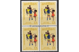 Nederlandse Antillen NVPH 487 Postfris (12 cent) (Blokje van vier) Verantwoord ouderschap 1974