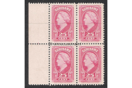 NVPH 233 Postfris FOTOLEVERING (25 cent) (Blokje van vier) Koningin Wilhelmina 1945