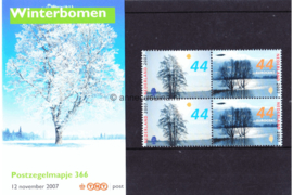 Nederland NVPH M366 (PZM366) Postfris Postzegelmapje Bomen in de winter 2007