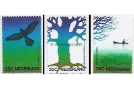 Nederland NVPH 1043-1045 Postfris (Als Losse zegels) Natuur en milieu (mulieustrook) 1974