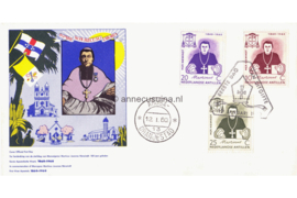 Nederlandse Antillen NVPH E14a (Uitgave met Niewindt, kerken, vlaggen)Onbeschreven 1e Dag-enveloppe Herdenking Monseigneur Niewindt 1960