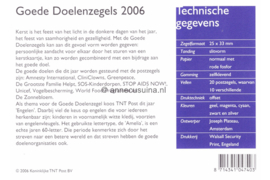 Nederland NVPH M345 (PZM345) Postfris Postzegelmapje Goede Doelen Decemberzegels 2006