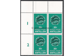 Nederlandse Antillen NVPH 589 Postfris (20 cent) (Blokje van vier) HOEKSTUK Energie 1978