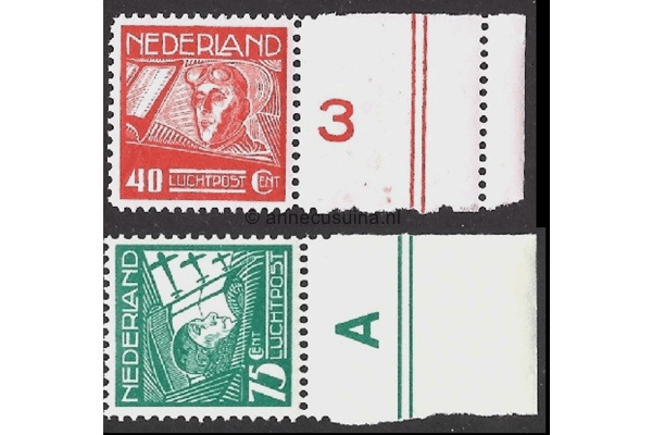 Nederland NVPH LP4-LP5 Postfris MET VELRAND Koppen en Van der Hoop 1928