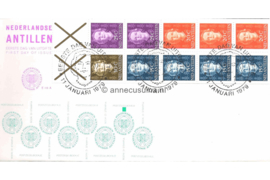 Nederlandse Antillen (Postdienst) NVPH E118a (E118APOL) (Links) Onbeschreven 1e Dag-enveloppe Koningin Juliana uit postzegelboekje PB3A 1979