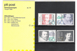Nederland NVPH M11 (PZM11) Postfris Postzegelmapje Zomerzegels 1983