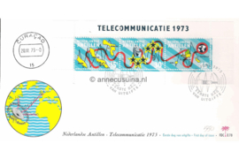Nederlandse Antillen (Palmboom) NVPH E78 (E78P) Onbeschreven Blok Telecommunicatie, nieuwe zeekabel 1973