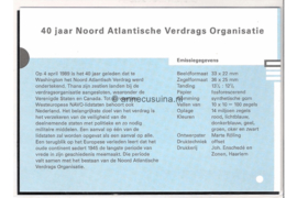 Nederland NVPH M64 (PZM64) Postfris Postzegelmapje 40 jaar N.A.V.O. 1989