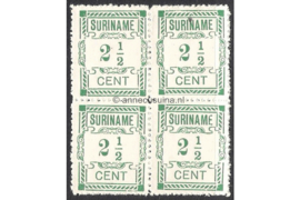 NVPH 66/66/66a/66 Postfris (2 1/2 cent; Type I en Type II gemengd) (Blokje van vier) Hulpuitgifte 1912