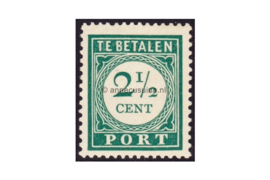Curaçao NVPH P34 Postfris (2 1/2 cent) Cijfer en waarde in donkergroen. 1948-1949