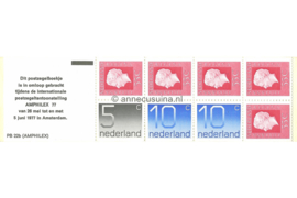 SPECIALITEIT! Nederland NVPH PB 22b Postfris Met Telblok Postzegelboekje 1 x 5ct + 2 x 10ct cijfer Crouwel + 5 x 55ct Juliana Regina 1977