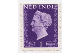 Nederlands Indië NVPH 344 Postfris (1 gulden) Koningin Wilhelmina (Hartz) 1948