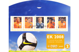 Nederland NVPH 2562-E-2 Postfris (in mapje (2)) Velletjes met vijf zegels (Persoonlijke Postzegels) Velletje EK Voetbal 2008; John Heitinga, Joris Mathijsen, Edwin van der Sar, Giovanni van Bronckhorst, Mario Melchiot 2008