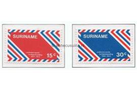 Suriname NVPH 584-585 Postfris 50 jaar Buitenlandse Luchtpost 1972