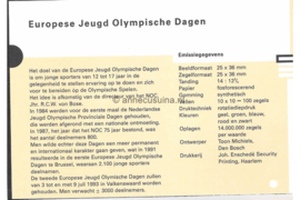 Nederland NVPH M110 (PZM110) Postfris Postzegelmapje Europese Jeugd Olympische Dagen 1993