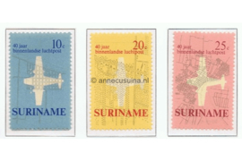 Suriname NVPH 540-542 Postfris 40 jaar binnenlandse luchtpost