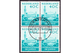 Nederland NVPH D41 Gestempeld (40 cent) (Blokje van vier)Aanvullingswaarden Vredespaleis 1977