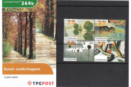 Nederland NVPH M264a+b (PZM264a+b) Postfris Postzegelmapje Kunst: Landschappen 2002