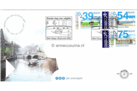 Nederland NVPH E453 Onbeschreven 1e Dag-enveloppe Eurozegels uit boekjes PB77, PB78 en PB79 2002