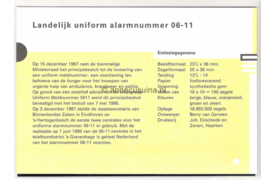 Nederland NVPH M78 (PZM78) Postfris Postzegelmapje Landelijk Alarmnummer 1990