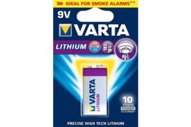 VARTA 9 Volt Lithium Blok Batterij (6122; per stuk)