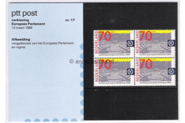 Nederland NVPH M17 (PZM17) Postfris Postzegelmapje Verkiezing Europees Parlement 1983