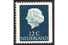 Nederland NVPH 618K Postfris Rechterzijde ongetand; Gewoon papier (12 cent) Koningin Juliana (en profil) 1953-1967
