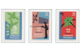 Suriname NVPH 613-615 Postfris 100 jaar Postzegels 1973