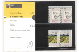 Nederland NVPH M72 (PZM72) Postfris Postzegelmapje 100e sterfdag Vincent van Gogh 1990