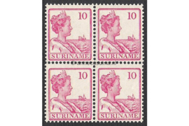 Suriname NVPH 87 Postfris (10 cent) (Blokje van vier) Koningin Wilhelmina 1915-1926