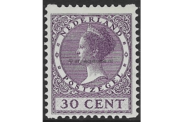 Nederland NVPH R69 Gestempeld (30 cent) Tweezijdige hoekroltanding Koningin Wilhelmina (type Veth) 1930