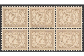 NVPH 82a Postfris FOTOLEVERING (7 1/2 cent) (Blokje van zes) Cijfer 1913-1931