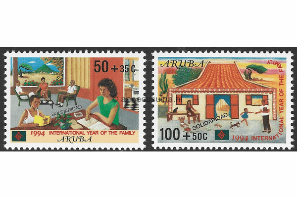 Aruba NVPH 140-141 Postfris Solidariteit, Internationale jaar van het gezin 1994