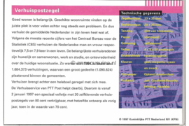 Nederland NVPH M162 (PZM162) Postfris Postzegelmapje Verhuispostzegel 1997