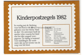 Nederland NVPH M9 (PZM9) Postfris Postzegelmapje Kinderzegels 1982