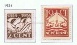 Nederland NVPH 139-140 Ongebruikt 100 Jaar Ned. Reddingsmaatschappij 1924