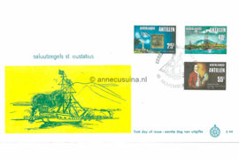 Nederlandse Antillen (Windroos) NVPH E99 (E99Wc/Uitgave Windroos logo naast E99) Onbeschreven 1e Dag-enveloppe Saluutbegroeting Andrea Doria 1976