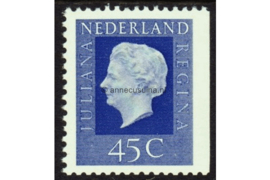 Nederland NVPH 944K Postfris Rechterzijde ongetand (45 cent) Koningin Juliana ('Regina') 1974-1975