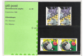 Nederland NVPH M40 (PZM40) Postfris Postzegelmapje Sport 1986