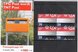 Nederland NVPH M342 (PZM342) Postfris Postzegelmapje Dietwee Utrecht 2006