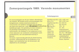 Nederland NVPH M65 (PZM65) Postfris Postzegelmapje Zomerzegels 1989