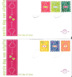 Nederland NVPH E375 Onbeschreven 1e Dag-enveloppe Decemberzegels op 2 enveloppen 1997
