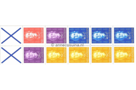 Nederlandse Antillen INHOUD van NVPH PB 4A (links) Postfris Postzegel-/Automatenboekje Type Hartz, 4 x no. 604 + 1 x no. 605 + 2 x no. 608 + 3 x no. 610 (blauw kruis) 1979